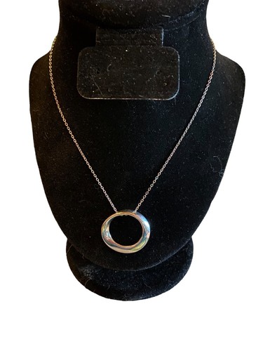 VETEMENTS Collana con ciondolo espresso catena tono argento prolunga firmata