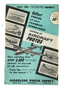 Catálogo de fotos de aviones era 1950 XLNT de colección lista de inventario solo sin fotos - Imagen 1 de 9