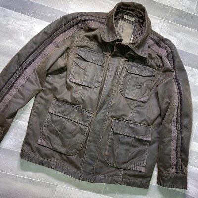 BKE Faux Leather Jacket Mens Large Brown Athletic Fit Moto Snap Full Zip Preppy - Image 1 of 4