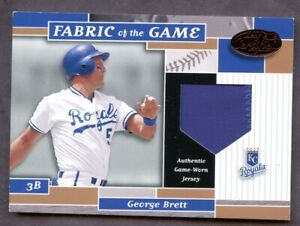 2002 Leaf Certified Fabric Of The Game George Brett Royals HOF GU Jersey 7/40