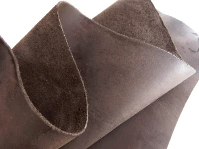 Lederhaut FETTLEDER BRAUN VINTAGE 120x70  1,2mm Rindleder Dickleder LARP Fell - Bild 1 von 4