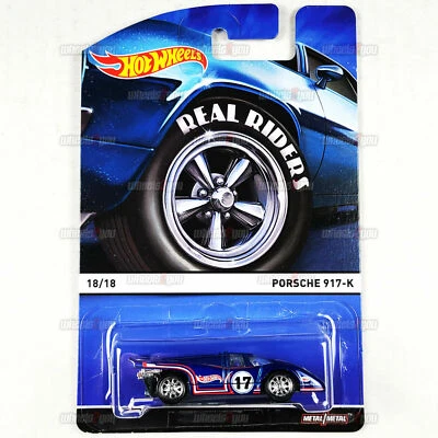 Hot Wheels PORSCHE 917-K #18 blue - HW Heritage REAL RIDERS 1:64 Mattel CFN62 - Image 1 of 2