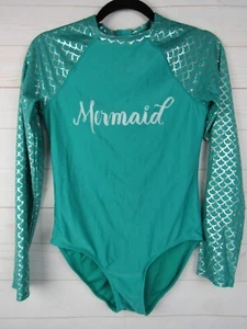 Cat & Jack Junior's Turquoise Mermaid Swim Suit Set Size XL (14/16) - Picture 1 of 7