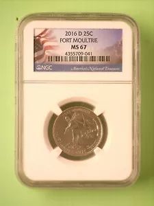 2016 D ATB Fort Moultrie NGC MS 67 - Picture 1 of 2