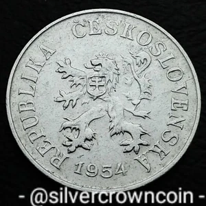Czechoslovakia 5 Haleru 1954. KM#37. Five Cents coin. Lion. Halere. Heller. - Picture 1 of 7