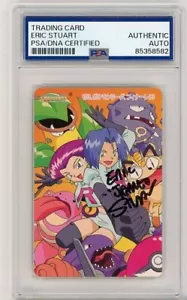 PSA Signed Eric Stuart Team Rocket Carddass Bandai 1999 - Picture 1 of 2