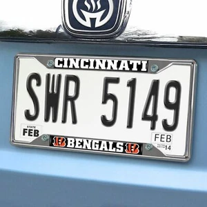 New NFL Cincinnati Bengals Car Truck Chrome Metal License Plate Frame - Picture 1 of 3