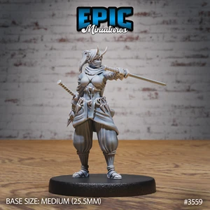 Dark Kunoichi A by Epic Miniatures RPG D&D Pathfinder 3D Print - Picture 1 of 2