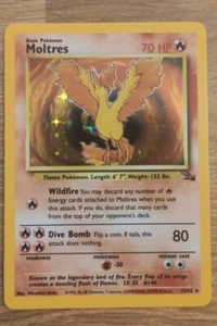 1996 PSA 9/10? Mint-Gem Mint Japanese Pokemon Moltres Fossil Set Holo Rare 146 - Picture 1 of 11