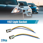 2pcs 3 Wire 1157 LED Brake Stop Light Bulb Car Extension Socket Holder Connecter
