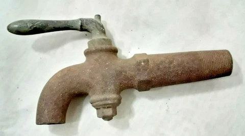 Vintage Cast Spigot w Brass Handle  7"  -  DW427 Cover