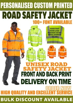 Uneek UC803 Road Safety High Visibility Coat Hi Vis Jacket Viz Bomber waterproof