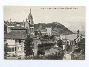 Antique Postcard Spain San Sebastian Sacred Heart College - Picture 1 of 2