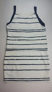 BARNEYS NEW YORK Mujer Vestido de Verano Vaina Blanco Azul a Rayas Sin Mangas Talla 10 - Imagen 1 de 9