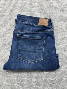 American Eagle Women's Size 14 Long Stretch X Favorite Boyfriend Dark Wash Jeans - Picture 1 of 12