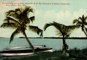 Florida East Coast Railway Boca Chica Key Postcard FL - Picture 1 of 3
