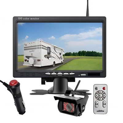 7" Wireless Monitor RV Reverse Camera System for trucks, RVs - Image 1 of 4