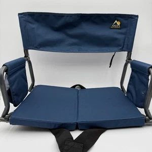 GCI Outdoor - Blue Stadium Bleacher Seat - Foldable Armrest Cup Holder Compact - Picture 1 of 10
