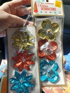 NOS Confezione Natale Vintage Cravatta Ornamenti Regalo Albero Porta Mantello Artigianale  - Foto 1 di 3