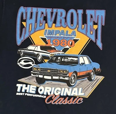 Camiseta grande Chemistry Chevrolet Impala 1980 The Original Classic Hot Rod Foto 1 de 4