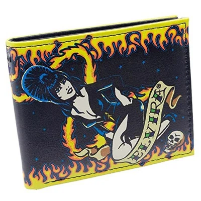 kreepsville 666 Elvira Mistress of the Dark Flame Skull Heart Tattoo  Wallet - Image 1 of 3