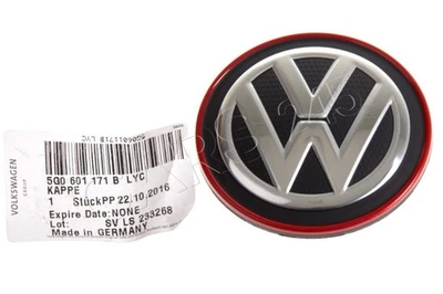 Original Felgendeckel Zierkappe Chrom rot VW Golf R32 GTI Rabbit 5G1 2015-2017 - Bild 1 von 3