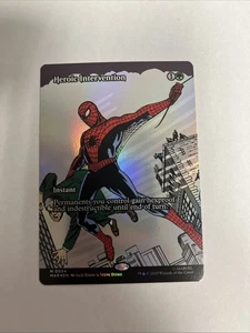 Heroic Intervention Borderless Foil Spiderman MTG - Picture 1 of 10