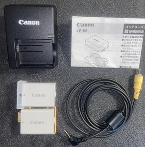 Genuine Canon LC-E5 Charger For LP-E5 with #2 Batteries TESTED - Picture 1 of 4