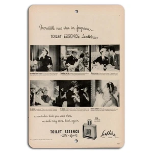 Vintage Toilet Essence Ad: Retro Lenthéric Fragrance Charm - Picture 1 of 1