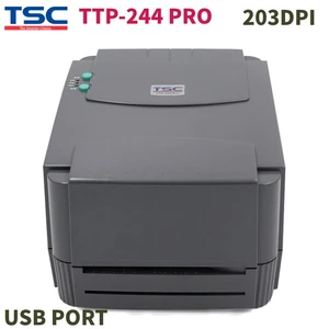 TSC TTP-244 PRO 203DPI Pulpit Termotransferowa drukarka kodów kreskowych z kablem USB - Zdjęcie 1 z 9