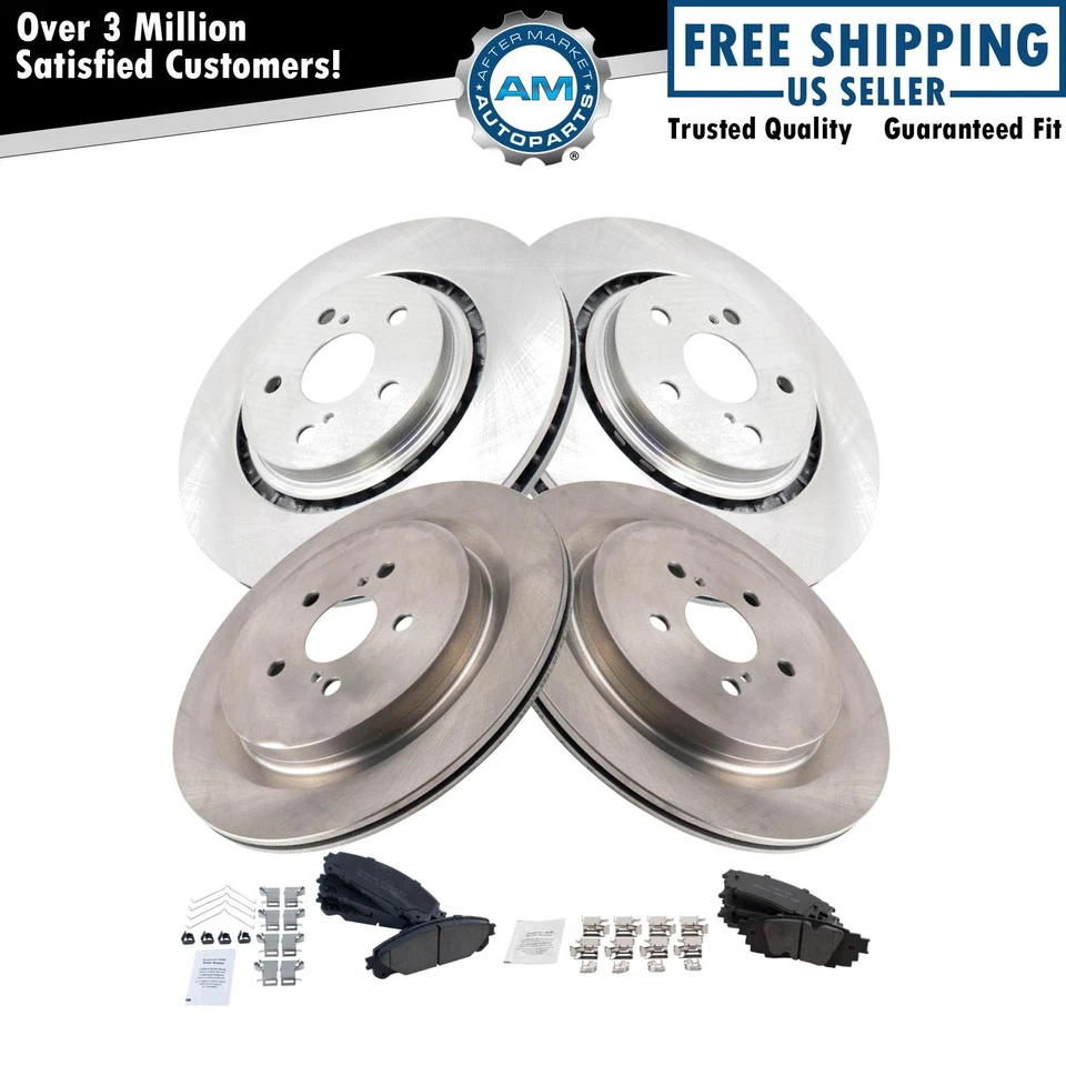 Brake Pad & Rotor Kit Fits 2016-2022 Lexus RX350 2018-2022 RX350L RX450h RX450hL - Изображение 1 из 4