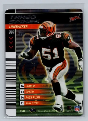 2001 NFL Showdown 1st Edition Takeo Spikes #098 Foil - Image 1 of 2