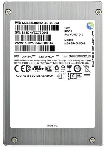 Samsung SM1625 400GB SAS 6Gbs eMLC 2.5" Solid State Drive SSD MZ6ER400HAGL-00003 - Image 1 of 1