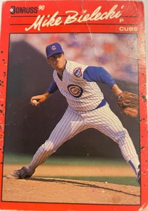 Mike Bielecki, Chicago Cubs (Donruss 90, Card #373) 1989 Leaf, Inc. - Picture 1 of 2