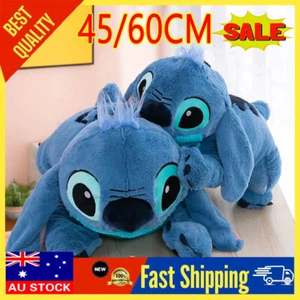 Character Lying STITCH Giant Stitch 45/60cm Plush Doll Cushion Body Pillow - Picture 1 of 17
