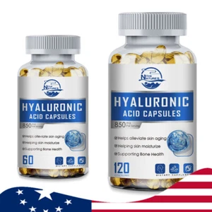 Hyaluronic Acid 60/120PCS Capsules Hyaluronic Acid with Brain Joint Support - Picture 1 of 13