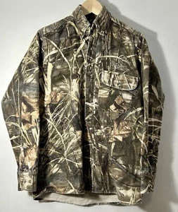 Ducks Unlimited Long Sleeve Flannel Advantage Max 4 HD Button Up Shirt Camo Sm - Picture 1 of 10