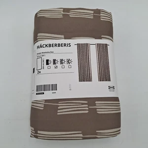 Ikea Hackberberis Raum Verdunkelungsvorhänge 1 Paar (2 Paneele) 50"x98" beige/braun - Bild 1 von 10