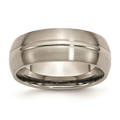 Banda ranurada de titanio de 8 mm cepillada y pulida Foto 1 de 4