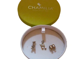 CHAMILIA STERLING SILVER 3 CHARMS NEW BOXED - Picture 1 of 11