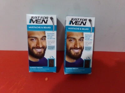 Color de cabello para bigote y barba Just For MEN M-50 - marrón más oscuro 2/PK Foto 1 de 4