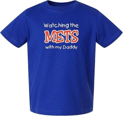 Watching the Mets with my Daddy Baby Bodysuit / Toddler Shirt - Royal - Image 1 of 4