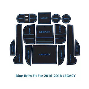 14 piezas tapetes portavasos ala azul negra ala negra para puerta de automóvil aptos para LEGACY 2016-2018 - Imagen 1 de 11
