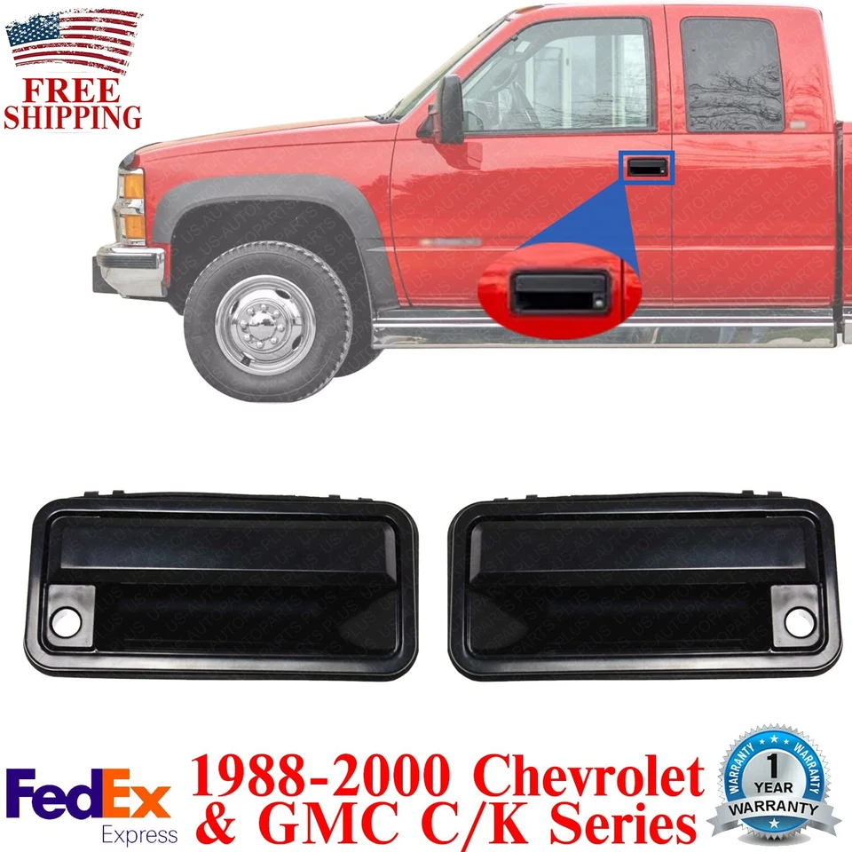 Manijas de puerta delanteras exteriores con cerradura para Chevy 1988-2000 y GMC serie C/K Foto 1 de 4