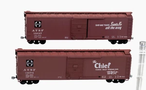 2 vagoni merci vintage scala HO ATSF The Chief West & San Francisco Chief C-6 - Foto 1 di 5