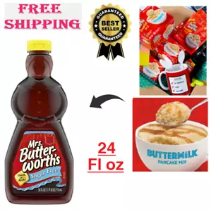 Mrs. Butterworth's sciroppo per pancake spesso e ricco senza zucchero, senza zucchero, 24 fl oz - Foto 1 di 4