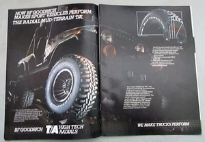 1985 Jeep CJ-7 Renegade stampa a colori originale 2 pagine BF Goodrich annuncio - Foto 1 di 1