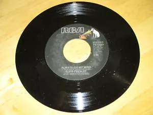 ELVIS PRESLEY - ALWAYS ON MY MIND B/W - THE ELVIS MEDLEY 1972 VG+ - Foto 1 di 1