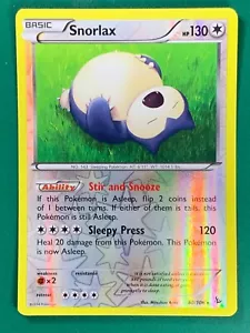 Snorlax 80/106 XY Flashfire Reverse Holo Rare Pokemon TCG - Foto 1 di 4