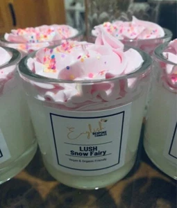 Large Handmade Vegan Coconut Wax Candle - Snow Angel 380ml - Picture 1 of 5